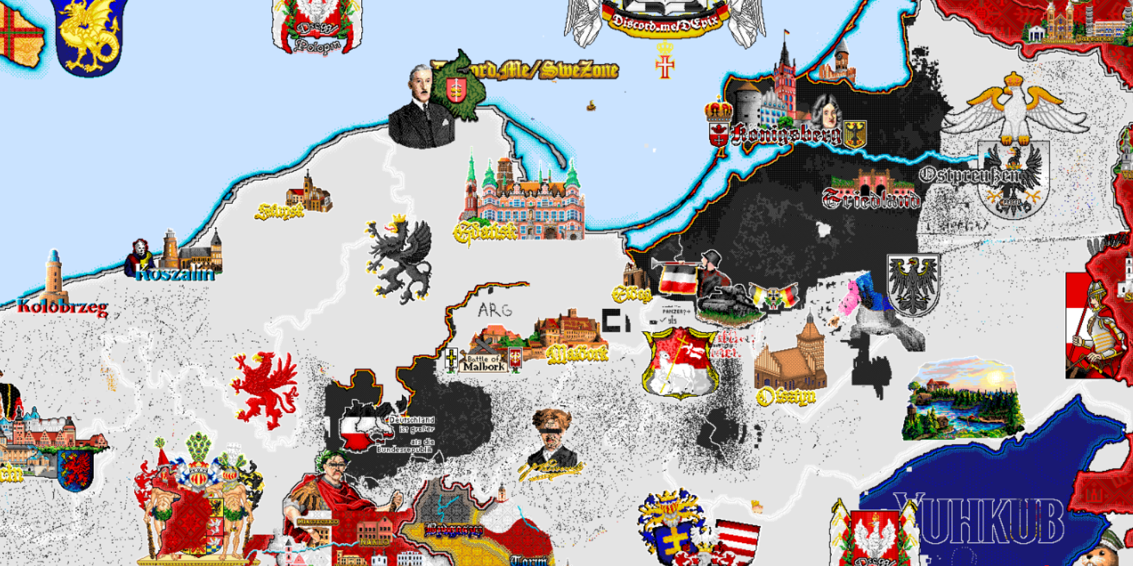 Germany invades and defeates Poland on the north
