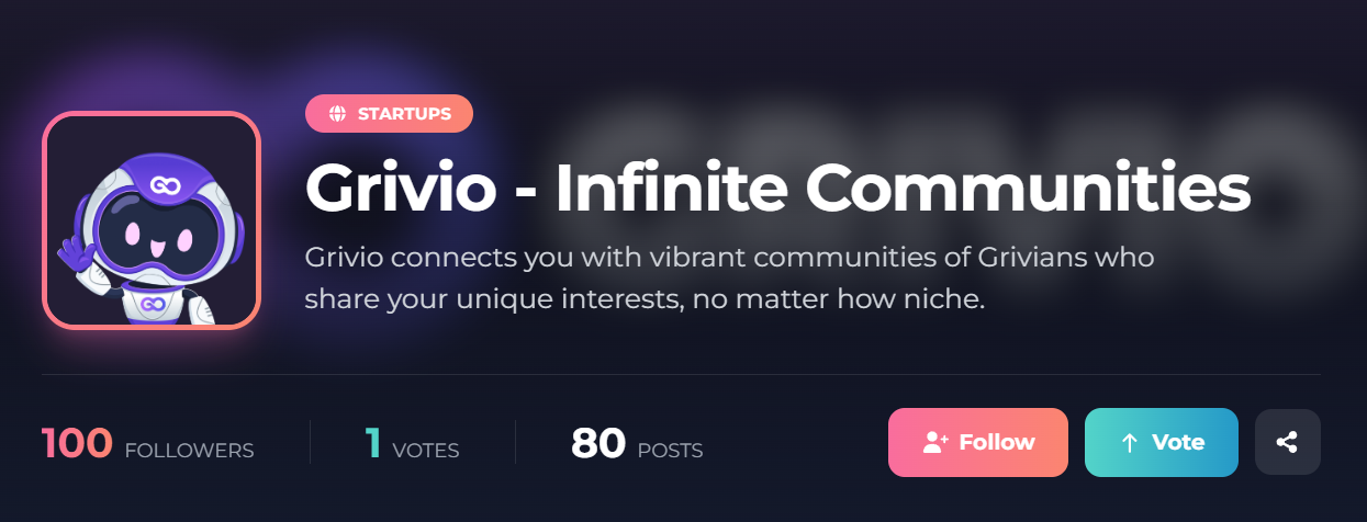 Post image from Grivio - Infinite Communities