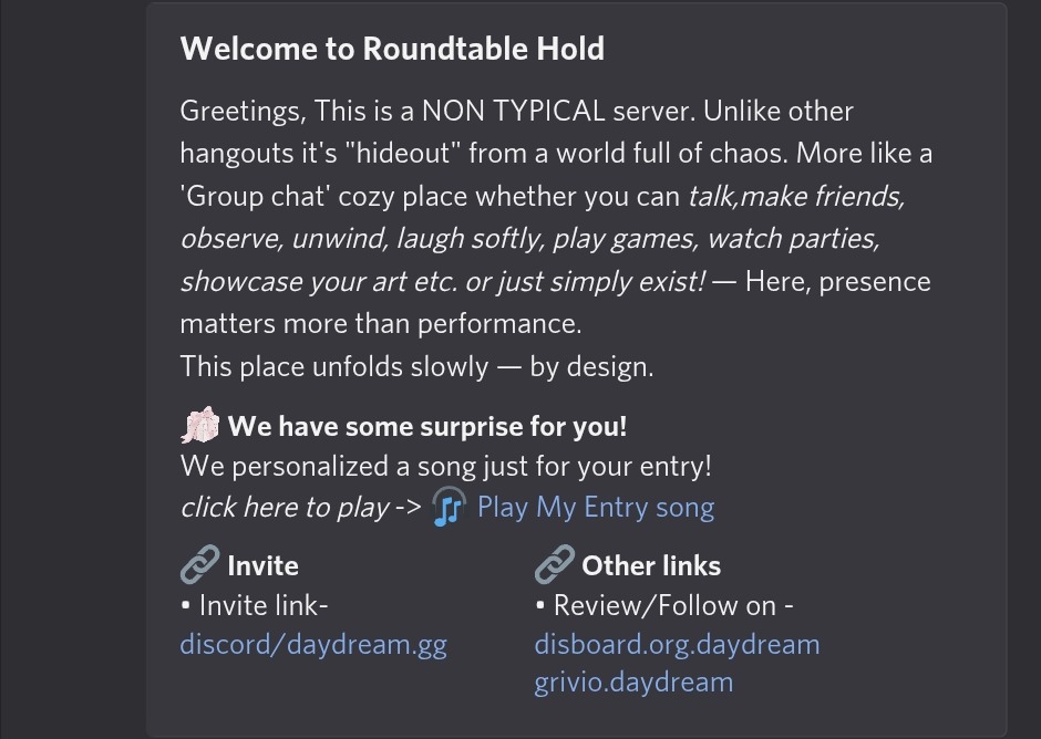 Post image from Roundtable Hold - (Daydream )