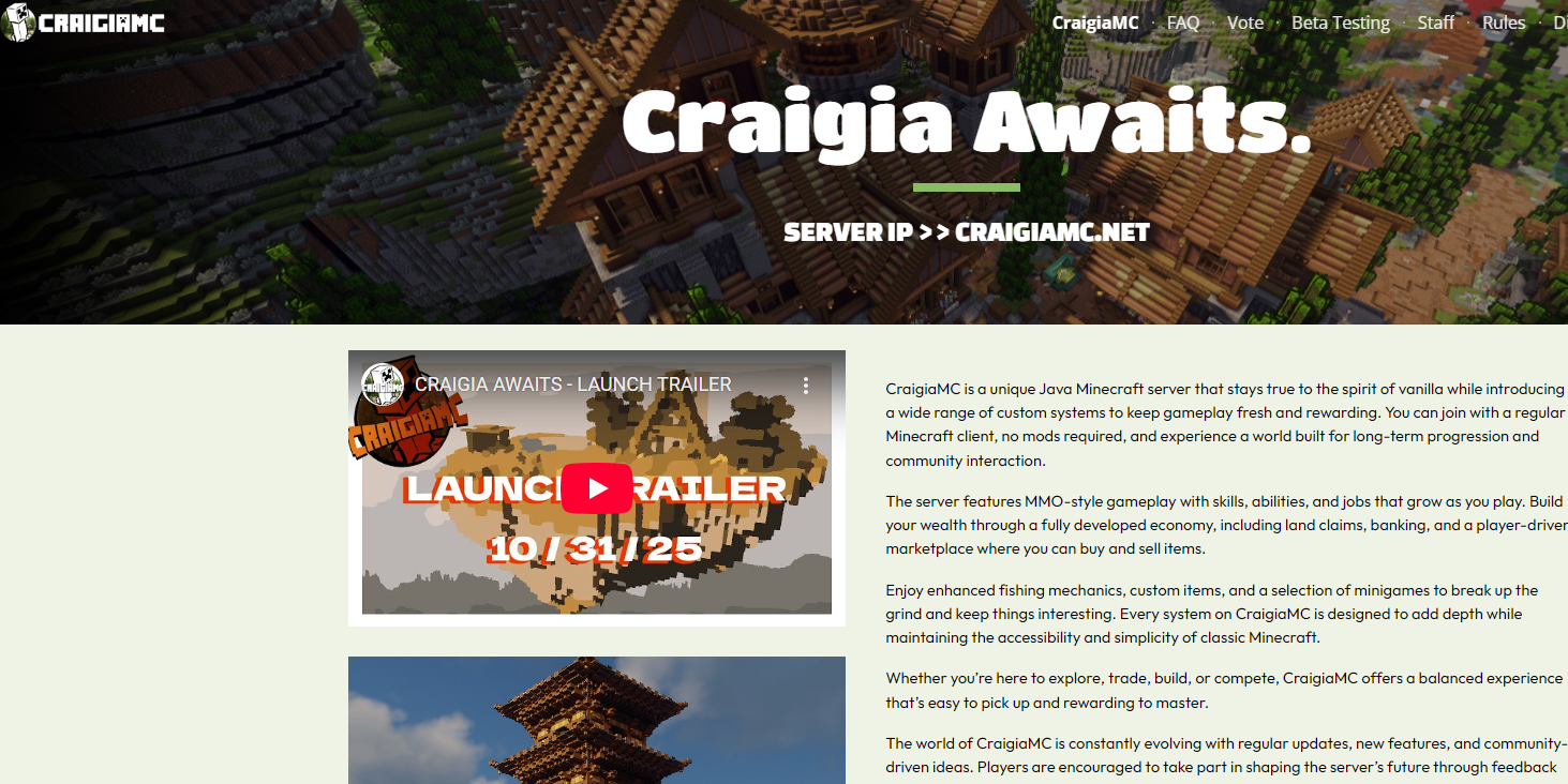 site.CraigiaMC.net is LIVE!